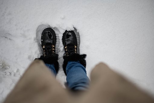 Vinter, Sko, Snø, Ben, Fottøy, Kvinne