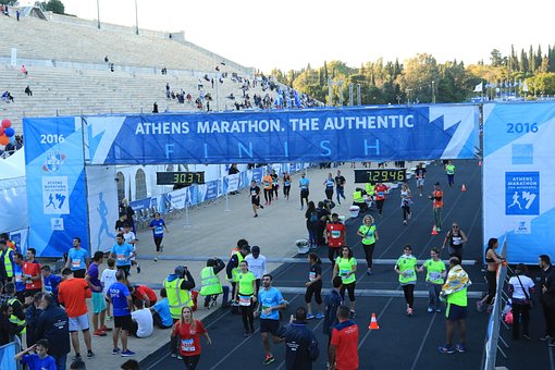 Free Athens Marathon Finish Line photo and picture