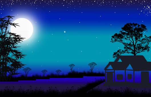 Nacht, Mond, Fantasie, Dunkel, Mondlicht