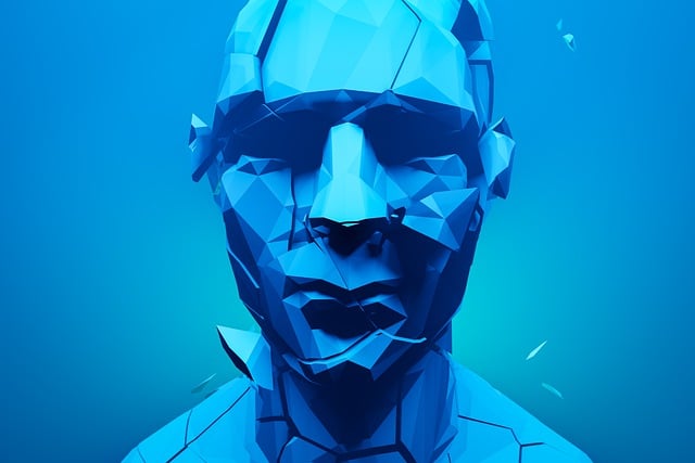 Free humanoid ai head illustration