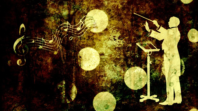 Free music conductor background illustration