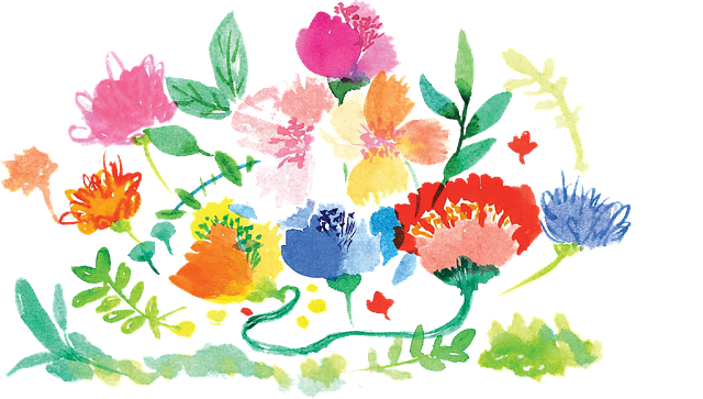 Free Flower Garden Watercolor vector and picture