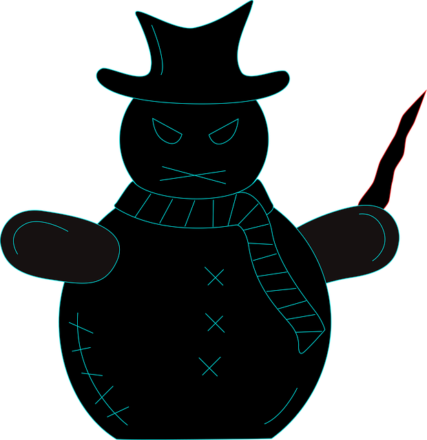 Free Evil Snowman vector and picture