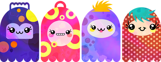 Free monsters faces characters illustration