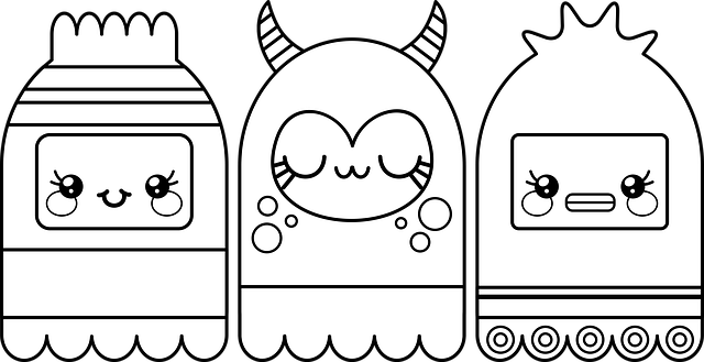 Free monsters faces characters illustration