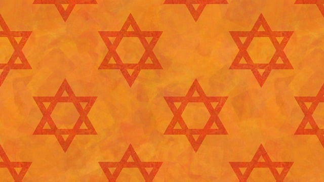 Free digital paper star of david pattern illustration