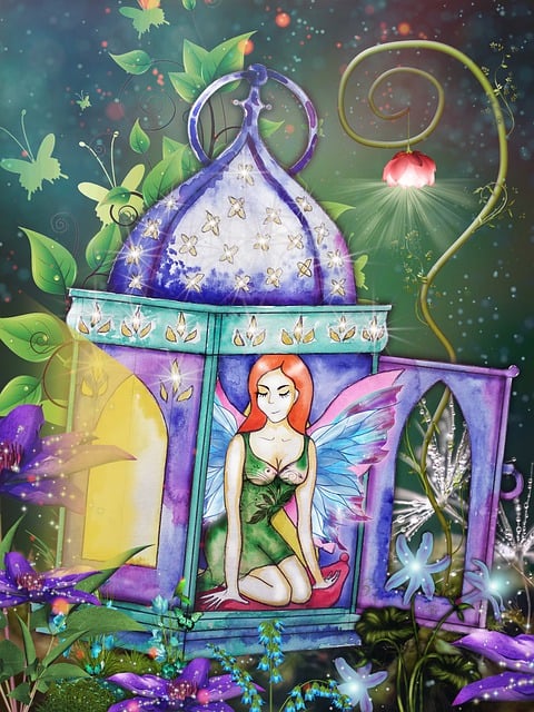 Free fairy nymph elf illustration