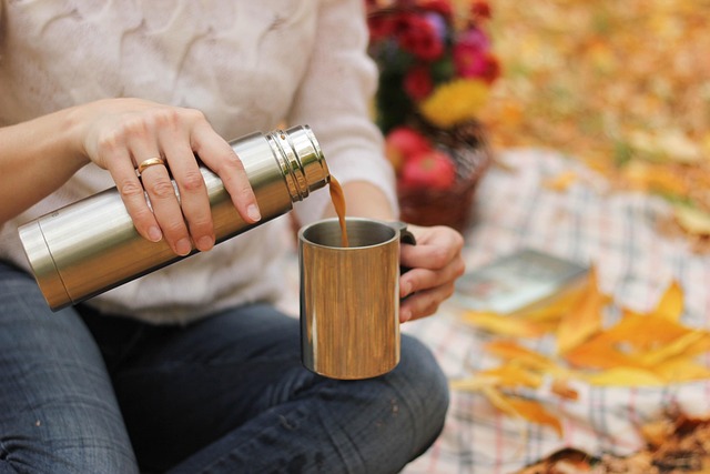Picknick, Herbst, Kaffee, Thermosflasche