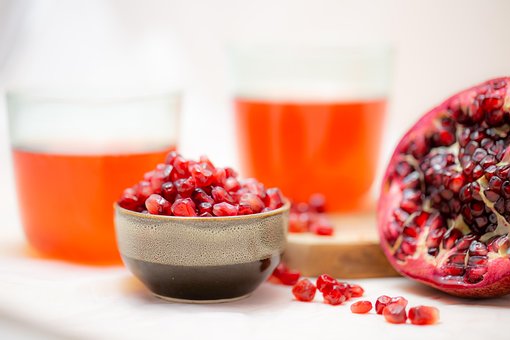 Granatapfel, Arils, Obst, Lebensmittel