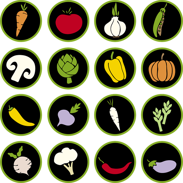Free vegetables icon food vector