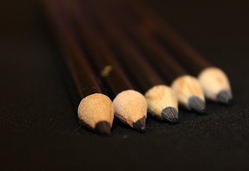 Free Black Colored Pencils photo and picture