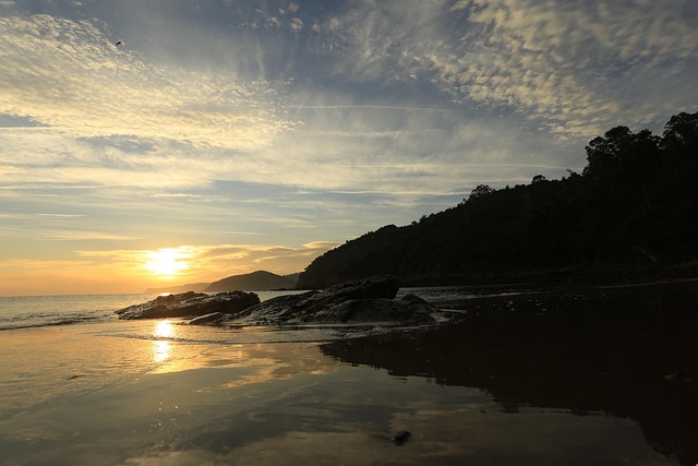 Strand, Sonnenuntergang, Meer, Ozean
