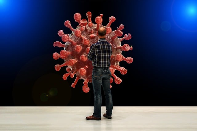 Free man coronavirus virus illustration