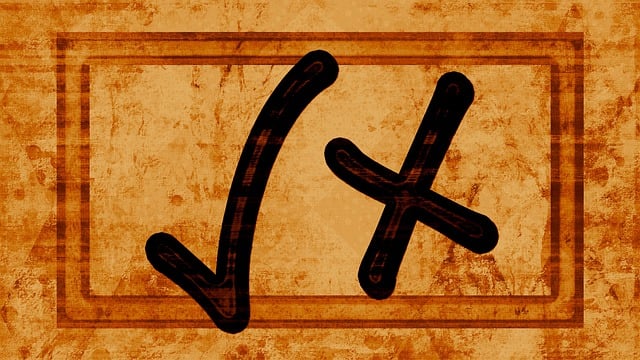 Free check mark x mark symbols illustration