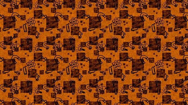 Free science doodle pattern illustration