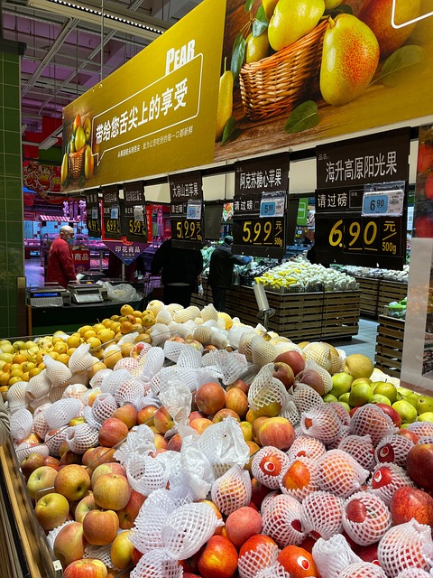 Fructe, Supermarket, Afaceri, China