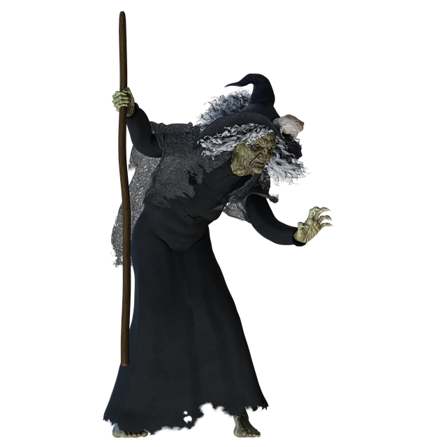 Free character witch old lady illustration