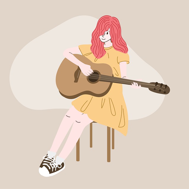 Free child instrument musician illustration