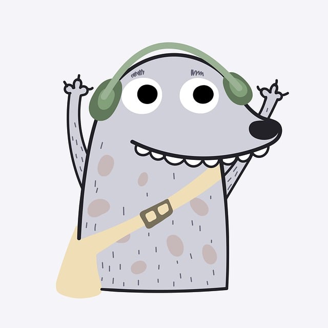 Free monster headphones music illustration
