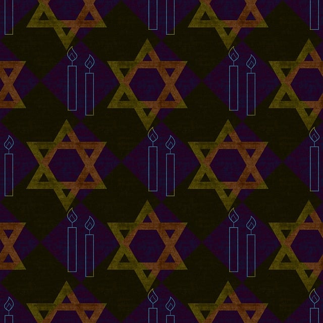 Free star of david magen david shabbat candles illustration