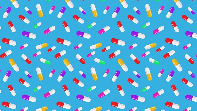 Free medicine capsules pattern vector