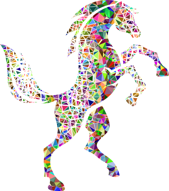 Free horse low poly animal vector