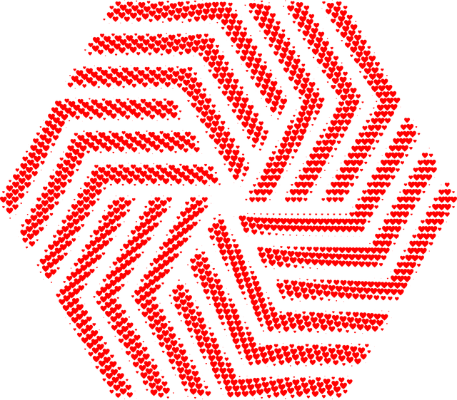 Hexagonal, Corações, Amor, Telha