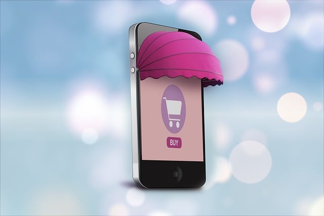 Free online shop shopping mobile phone illustration
