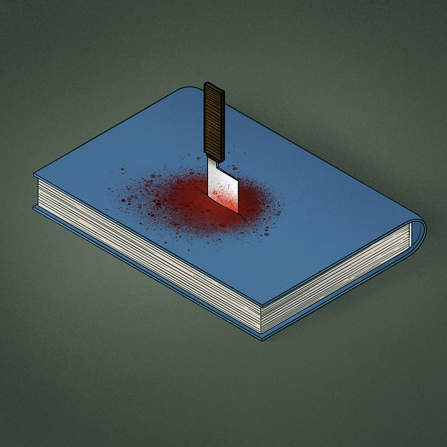 Free book murder knife illustration