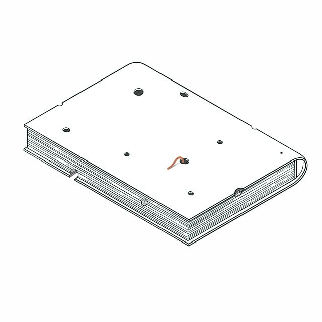 Free book holes worm illustration