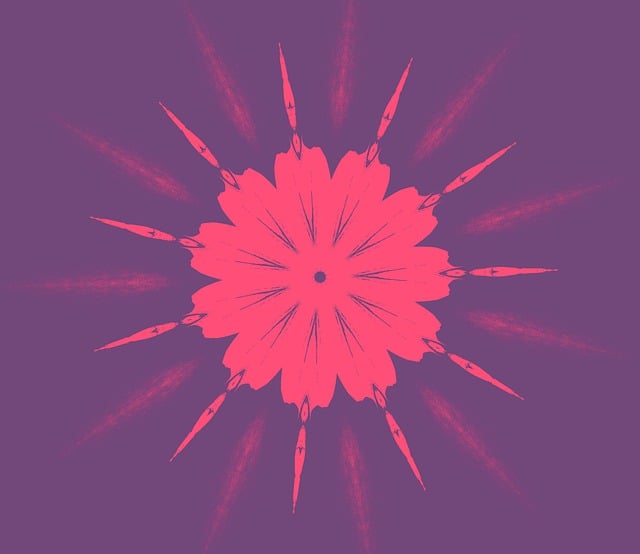 Free mandala pattern neon illustration
