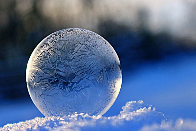 Free Ice Crystal Frozen Bubble photo and picture
