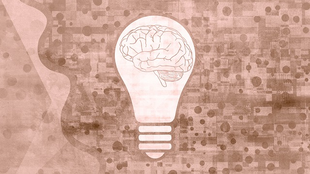 Free light bulb brain dotted illustration