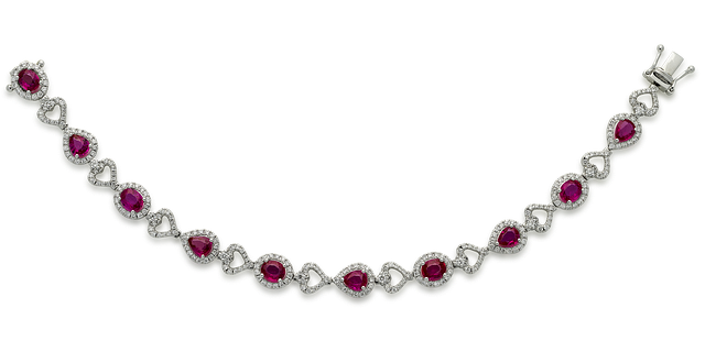 Free ruby bracelet jewelry illustration