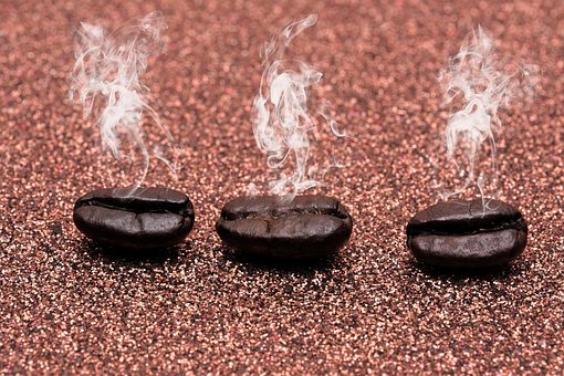 Kaffee, Dampf, Kaffeebohnen, Cafe