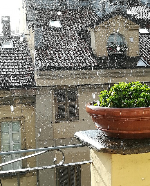 Regn, Terrasse, Turin, Våd, Vand