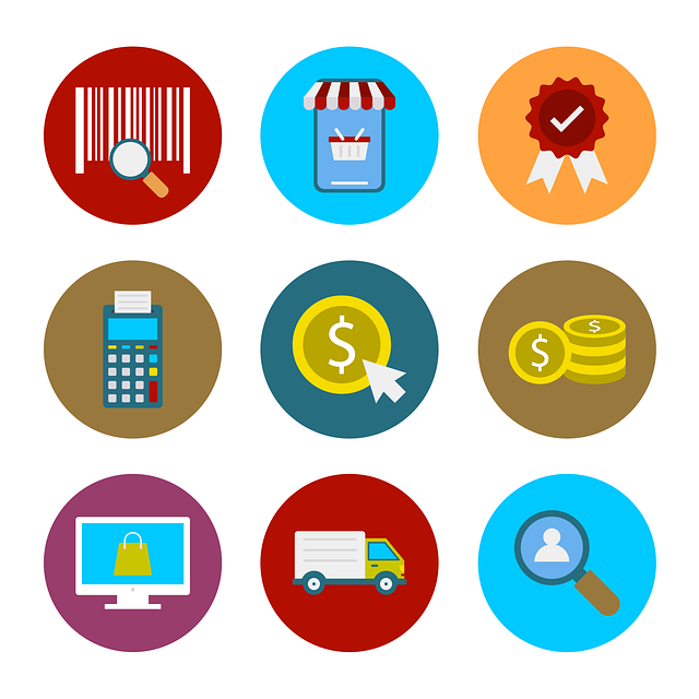 Free e-commerce shopping icons vector