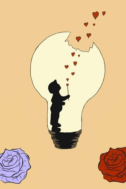 Free Bulb Kid illustration and picture