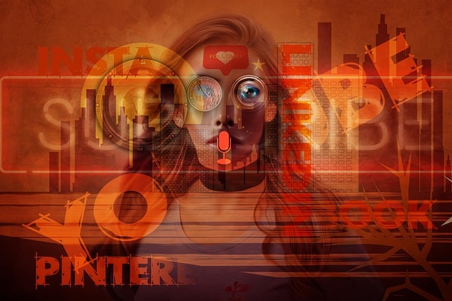 Free social media woman face illustration