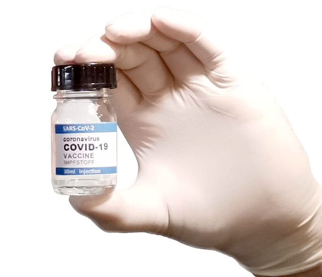 Free ampoule vaccine hand illustration