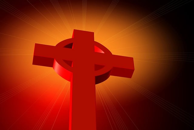 Free cross religion light illustration