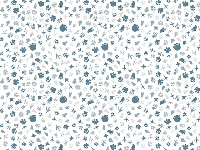 Free animal foot prints pattern wallpaper illustration