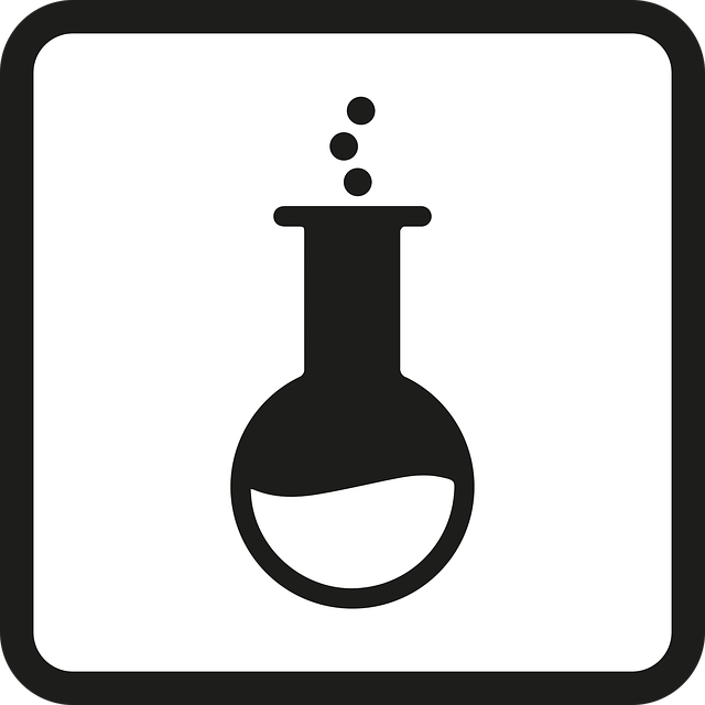 Free chemistry flask icon vector