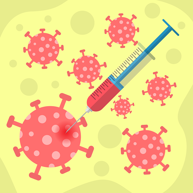 Free corona covid-19 vaccine illustration