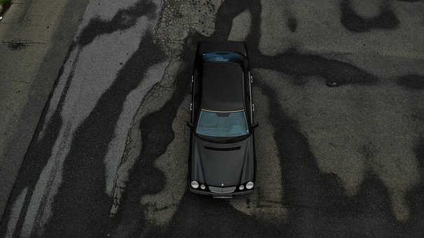 Mercedes Benz, Wagen, Straße, Gehweg