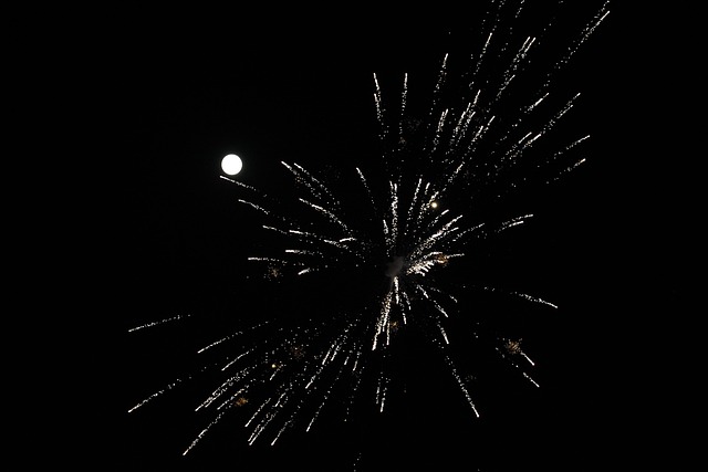 Free Moon Fireworks photo and picture