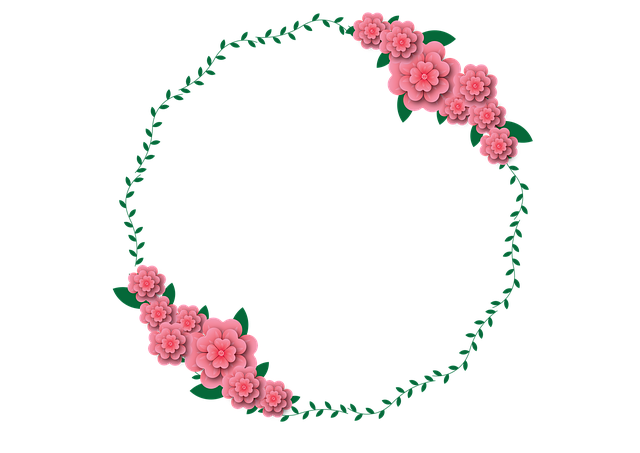 Free frame wreath nature illustration