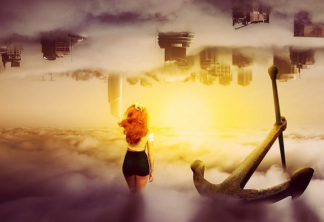 Download free HD stock image of Woman Anchor Free woman anchor city illustration