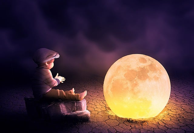 Download Baby, Boy, Moon. Royalty-Free Stock Illustration Image - Pixabay