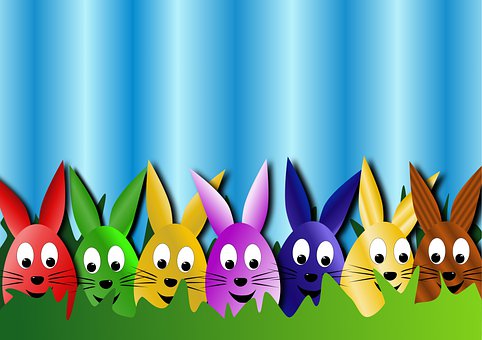 Æg, Kaniner, Påske, Hilsen, Easter Egg
